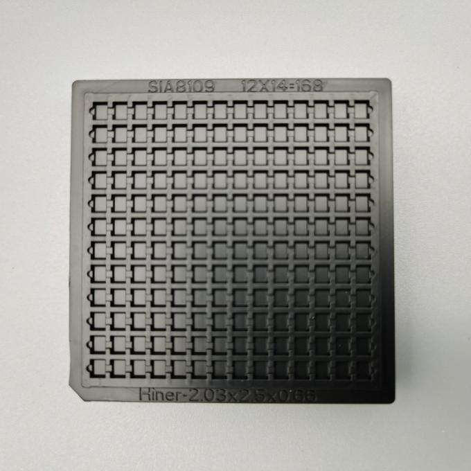 2 Inch Square Portable Black Plastic IC Chip Tray For IC Devices