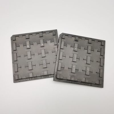 Black Plastic Waffle Pack Tray ESD 12PCS High Temperature Tray