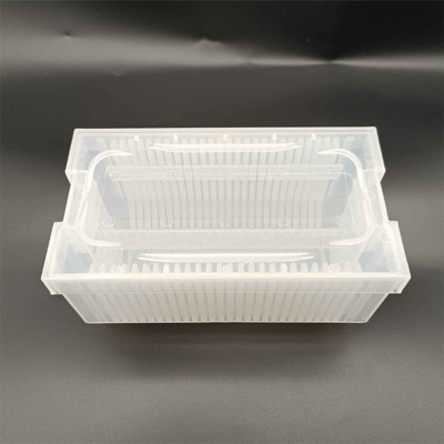 Buy Transparent Rectangle Wafer Carrier Box , 3 Inch Wafer Cassette Box online manufacture