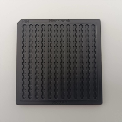 Buy Injection Moulding Black Square Waffle Pack Loading IC Chip Tray 168PCS online manufacture