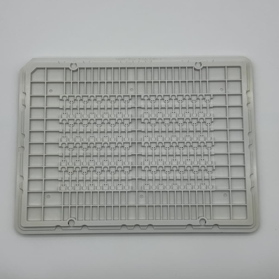 Buy Flexible Customized Tray  Pocket Size 25.7*6.4*0.41mm Chip Tray White ABS Semiconductor Chip Loading Tray online manufacture