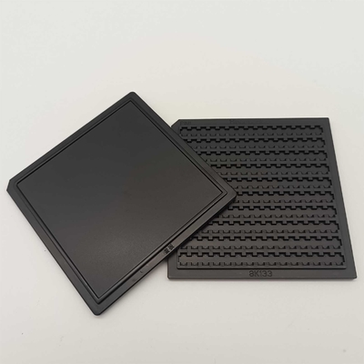 Black 4 Inch Plastic Waffle Pack For IC Chip 150PCS Injection Moulding