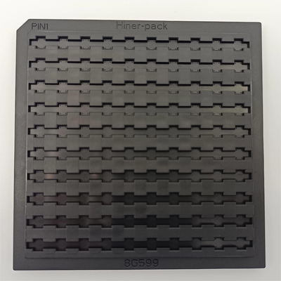 Good price ESD Black ABS 4 Inch Chip Tray For Electronic Parts 0.3mm Flatness online