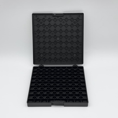 Good price Black ESD PC Clamshell Chip Tray with Lock Mechanism online
