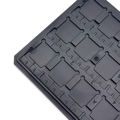 Good price Precision Grid Waffle Pack Chip Trays Solid PC for Semiconductor ESD Protection online