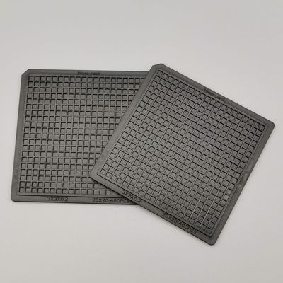 ROHS Black Stable Flatness PC 2-inch and 4-inch Waffle Pack Chip Trays For Electronic Die